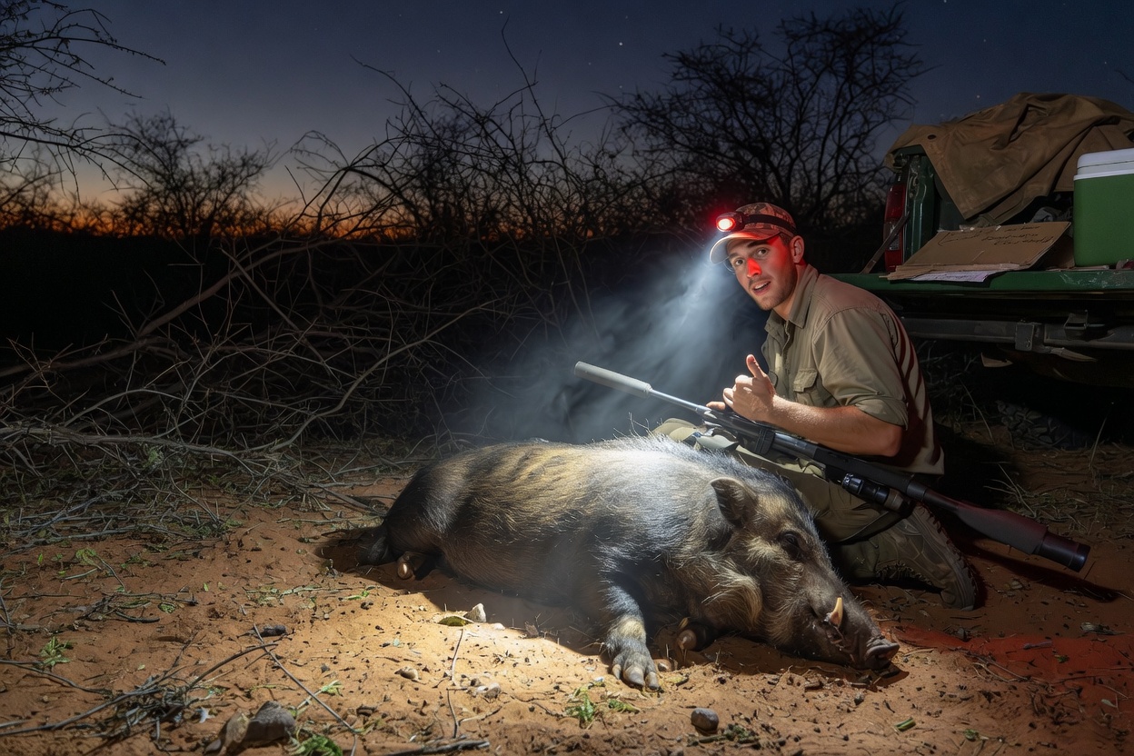 Thrilling First Night Hunt for Bushpig in Limpopo